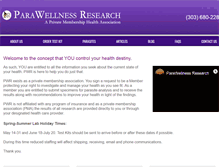 Tablet Screenshot of parawellnessresearch.com